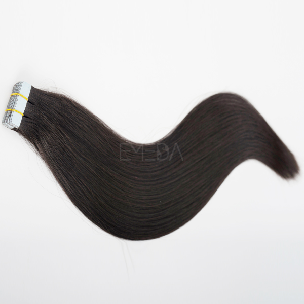 1b peruvian silky straight soft and resilient tape hair extension CX035